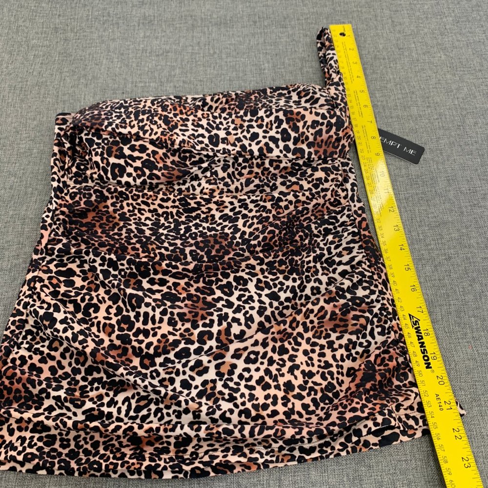 Brand New! Tempt Me Leopard Tankini One Shoulder XL Removable Pads - Picture 6 of 14